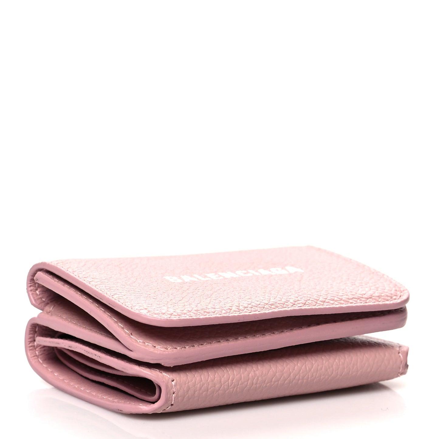 Grained Calfskin Logo Everyday Mini Wallet Pink