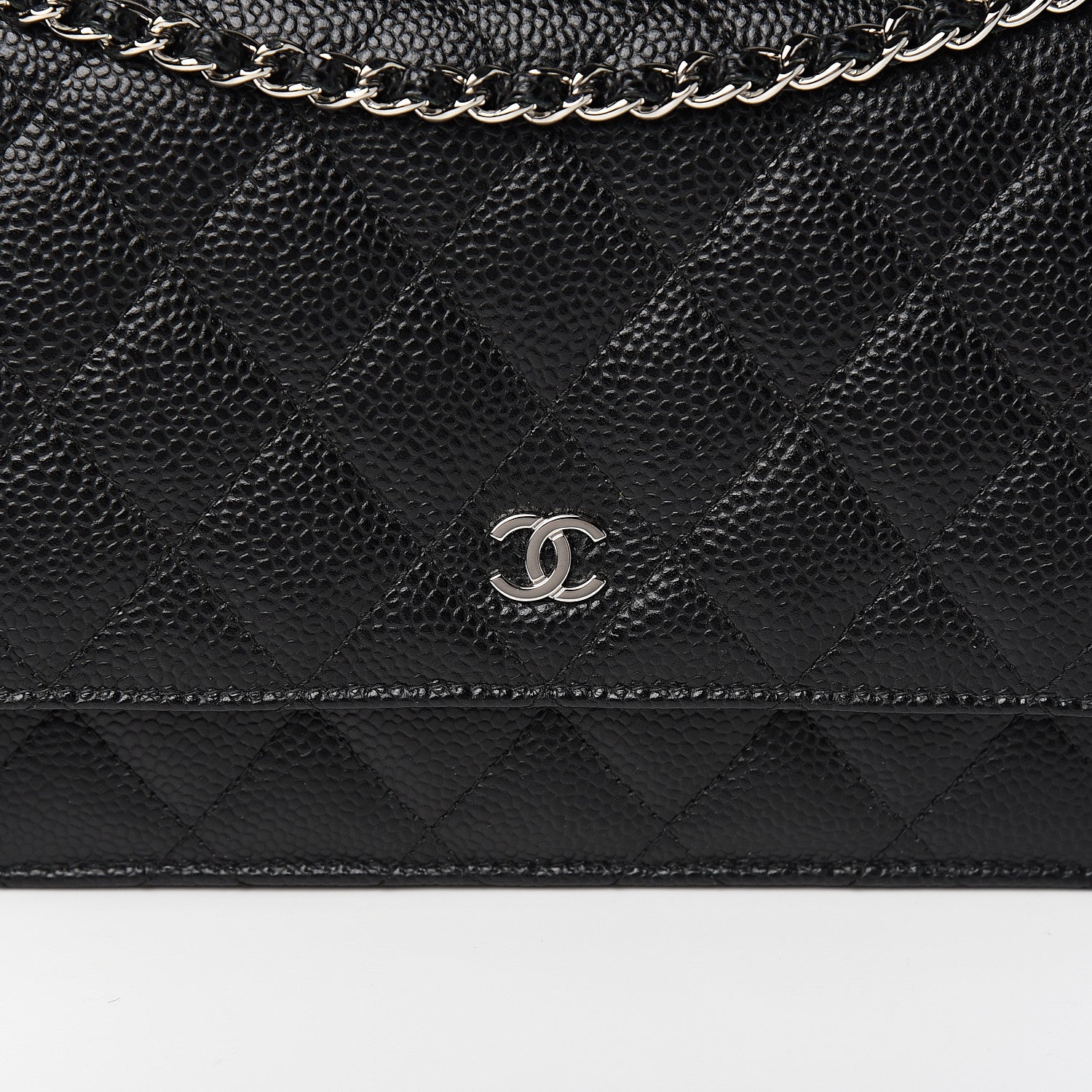 Chanel Caviar Quilted Wallet On Chain WOC Black 10 of 11