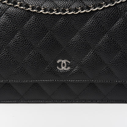 Chanel Caviar Quilted Wallet On Chain WOC Black 10 of 11