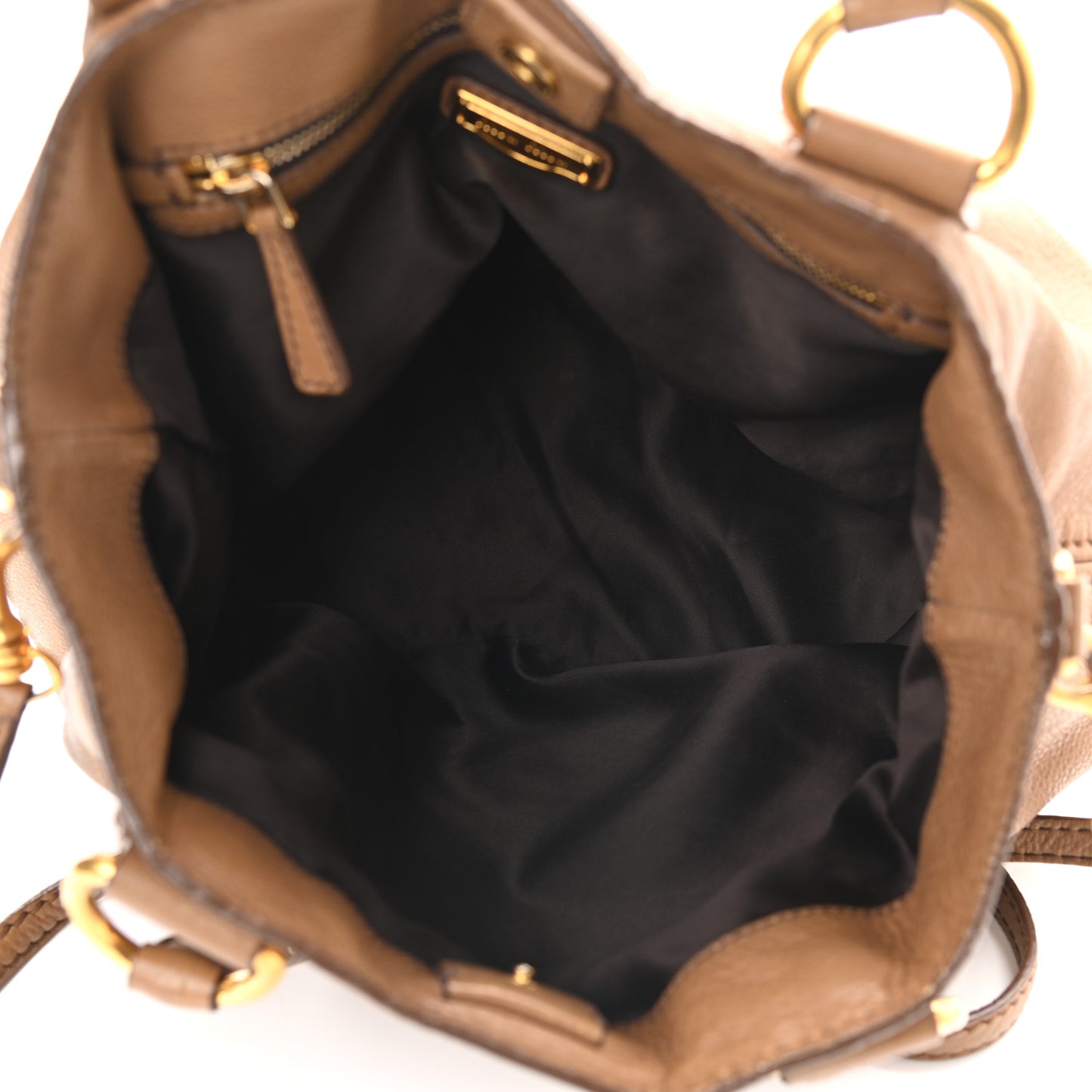 Vitello Daino Grommet Top Handle Tote Naturale