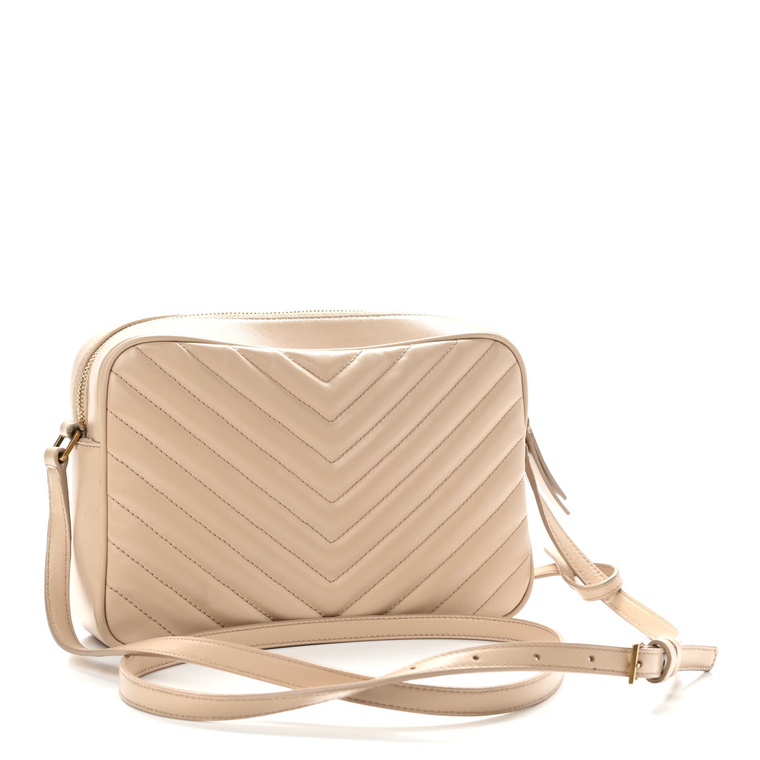 Saint Laurent Calfskin Matelasse Monogram Lou Camera Bag Dark Latte 3 of 13