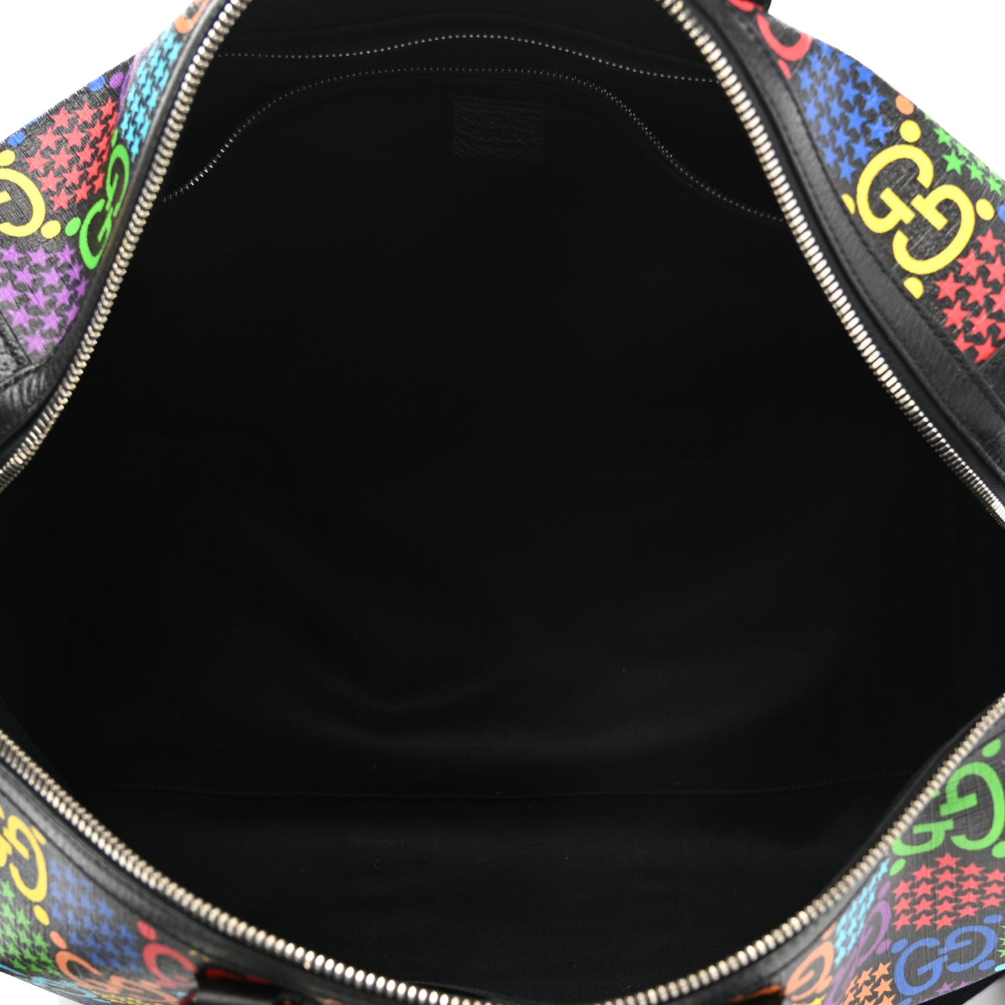 GG Supreme Monogram Psychedelic Duffle Bag Black Multicolor