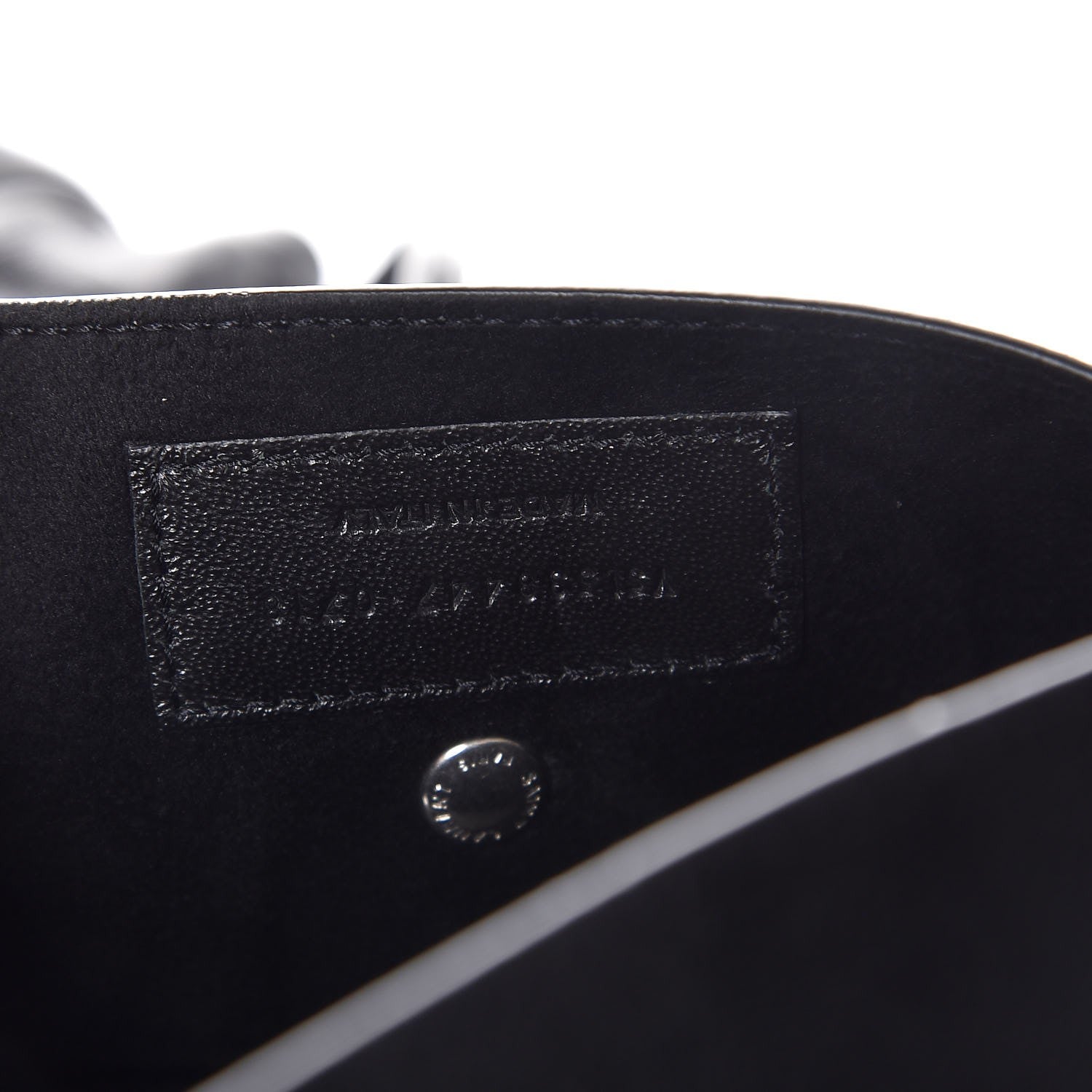 Saint Laurent Smooth Calfskin Teddy Drawstring Bag Black 8 of 8