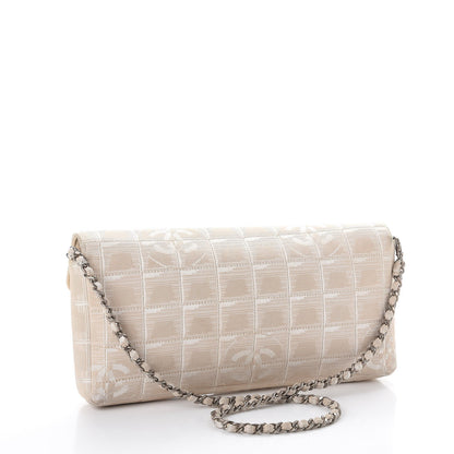 Chanel Nylon Travel East West Flap Bag Light Beige 3 of 11
