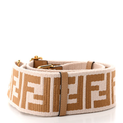 Fendi Ribbon Vitello King FF 1974 Adjustable Strap You Poudre Cuoio Miele Scuro 2 of 8