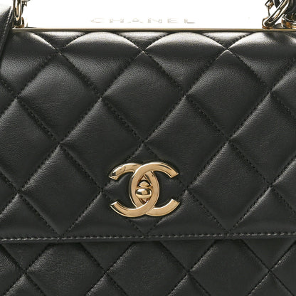 Chanel Lambskin Quilted Medium Trendy CC Flap Dual Handle Bag Black 8 of 10