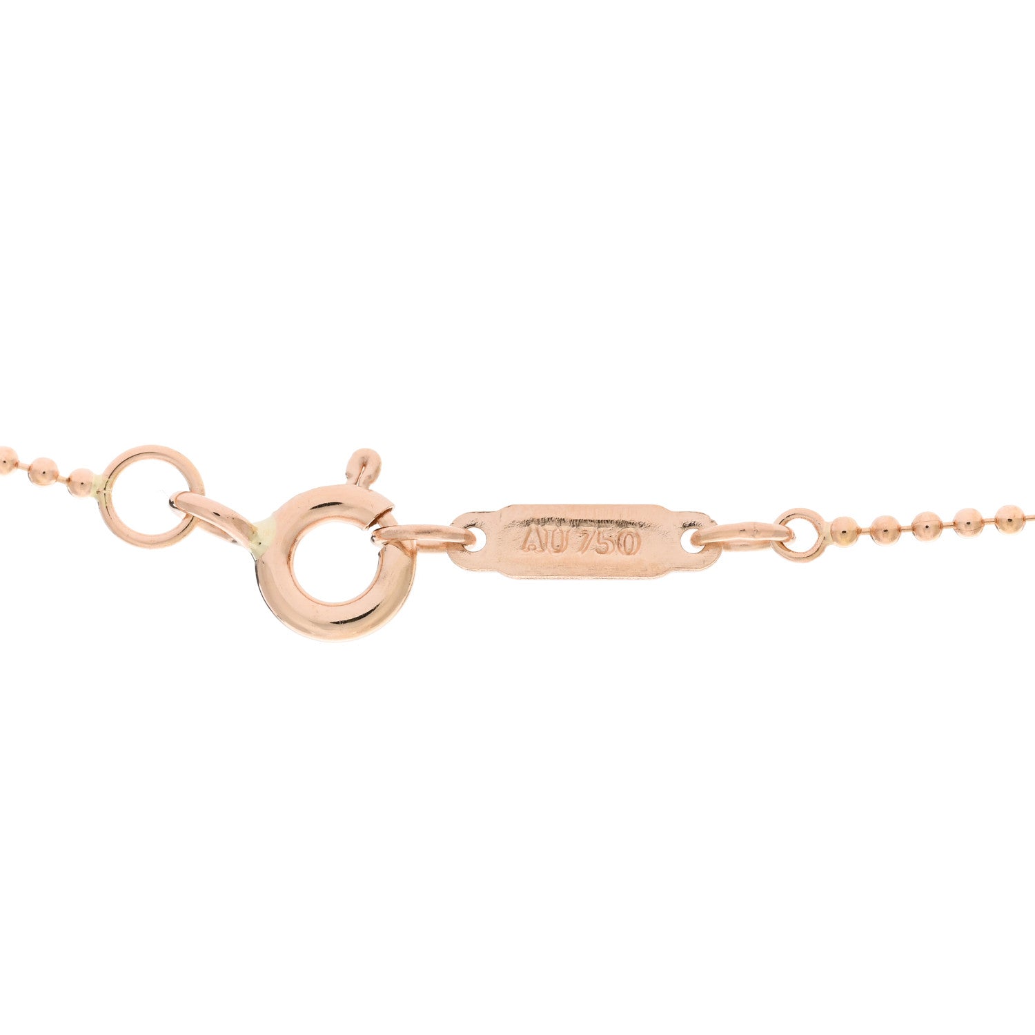 Tiffany 18K Rose Gold Bear Hug Charm Necklace 5 of 5