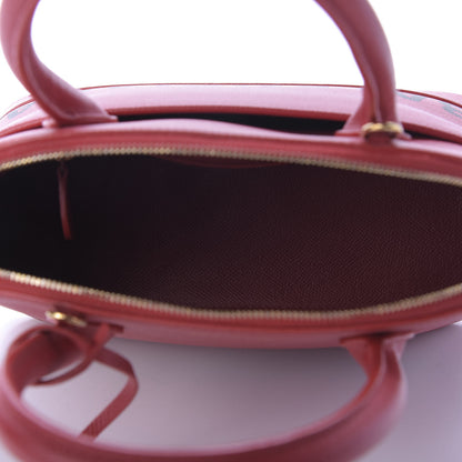 Balenciaga Signature Grained Calfskin Logo S Ville Top Handle Bag Rouge Lantern Black 5 of 8