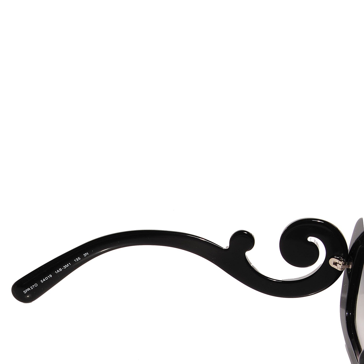 Prada Acetate Baroque Sunglasses SPR 27O Black 4 of 5