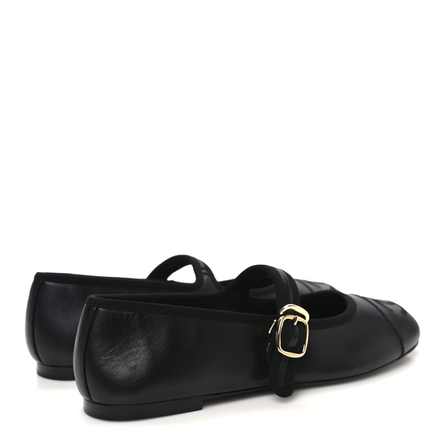 Lambskin Mary Jane Flats 38.5 Black