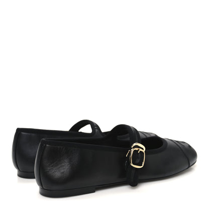Chanel Lambskin Mary Jane Flats 38.5 Black 5 of 10