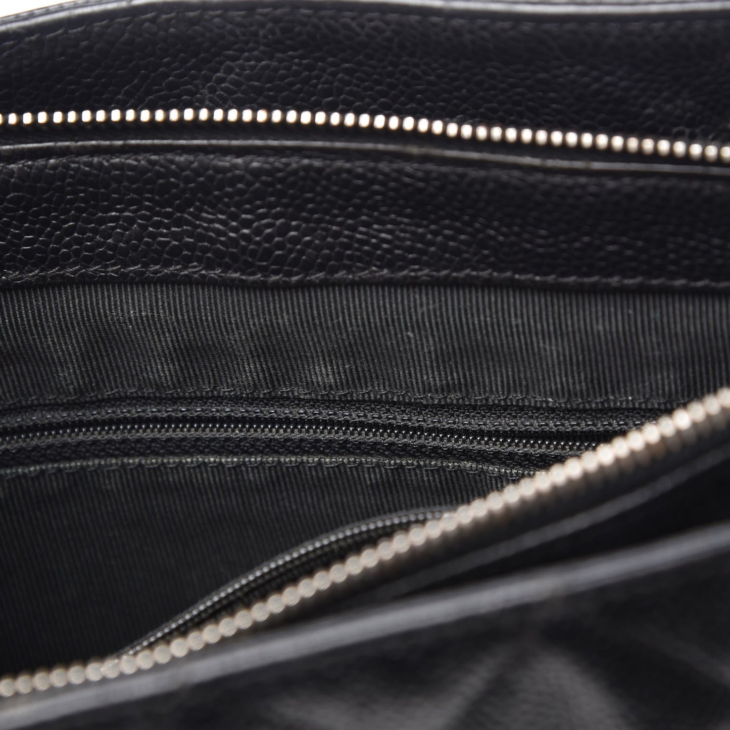Caviar Quilted Flap Shoulder Bag Black