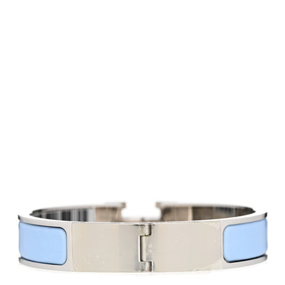 Hermes Enamel Narrow Clic Clac H Bracelet PM Bleu Chemise 3 of 5