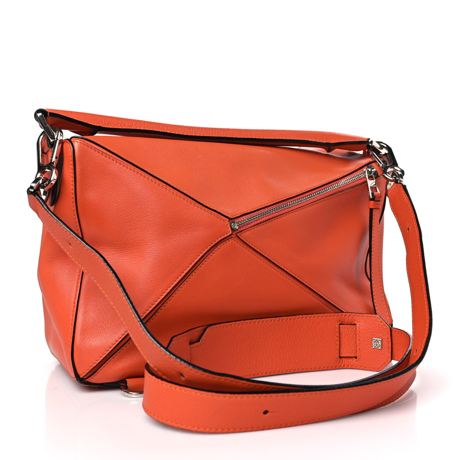 Loewe Calfskin Medium Puzzle Bag Orange 3 of 8