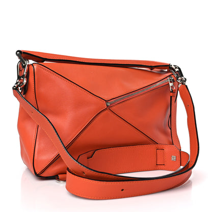 Loewe Calfskin Medium Puzzle Bag Orange 3 of 8