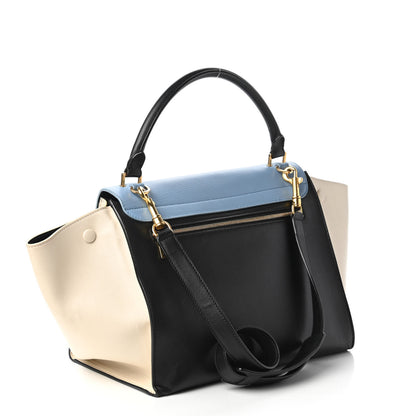 Celine Smooth Calfskin Medium Tri-Color Trapeze Blue Lavender 3 of 12
