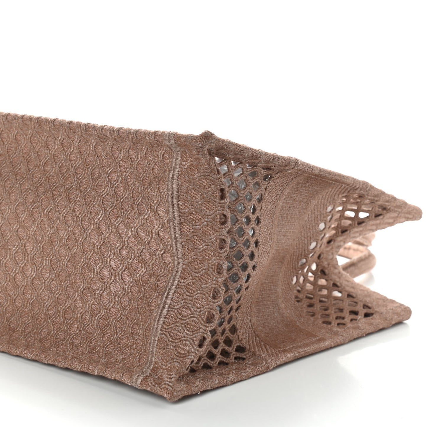 Mesh Embroidered Medium Book Tote Clay
