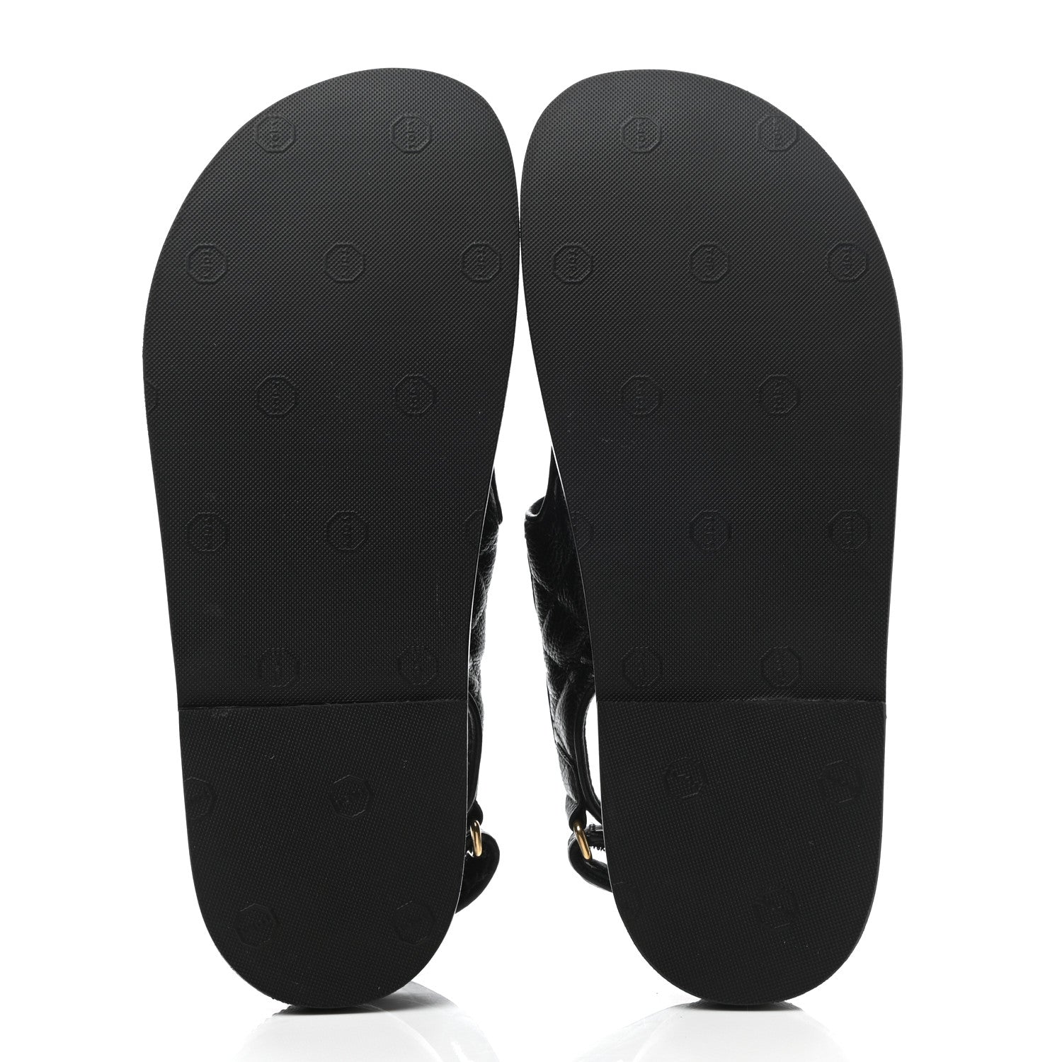 Chanel Grained Calfskin Velcro Dad Sandals 38 Black 5 of 10
