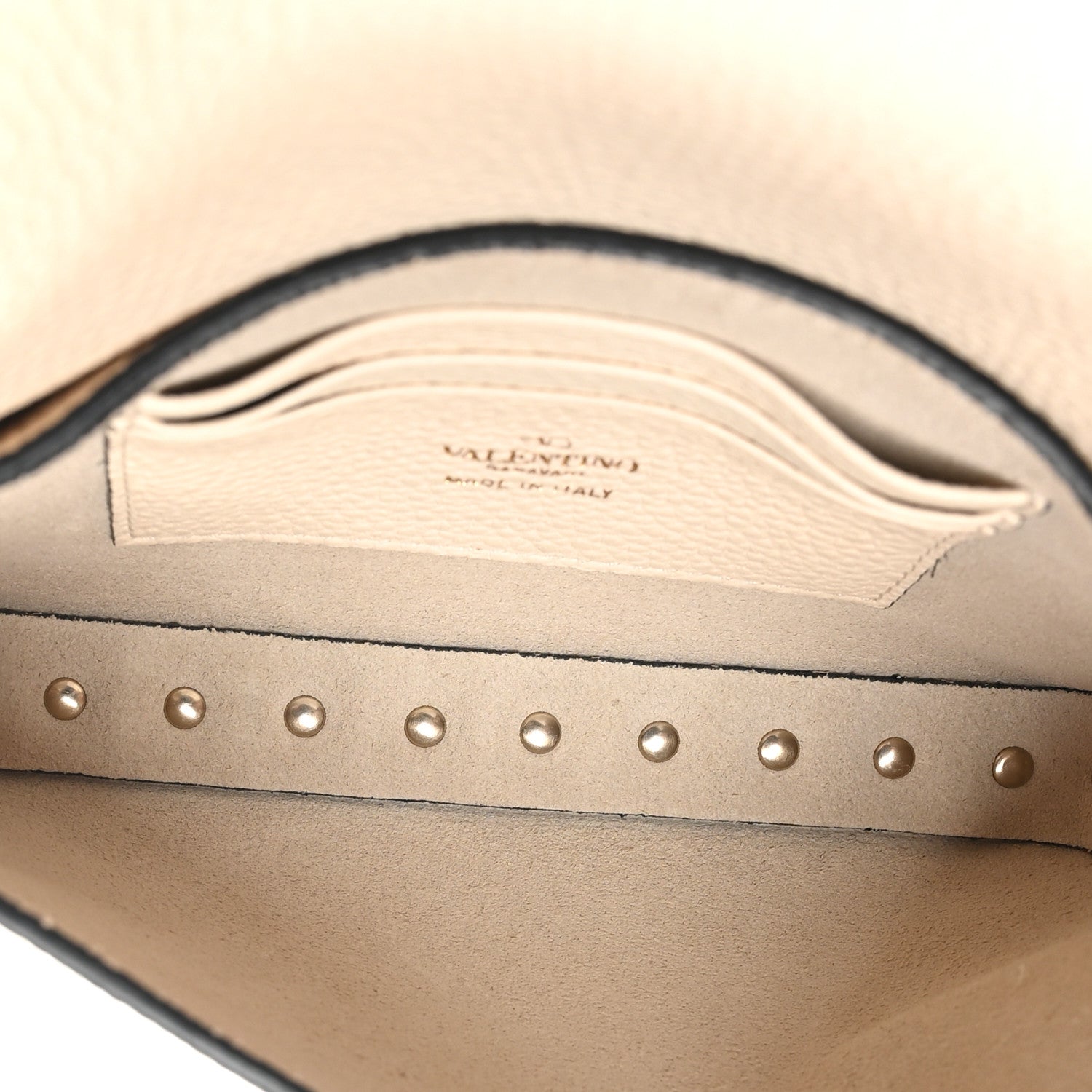 Valentino Garavani Calfskin Rockstud Crossbody Pouch Light Ivory 5 of 9