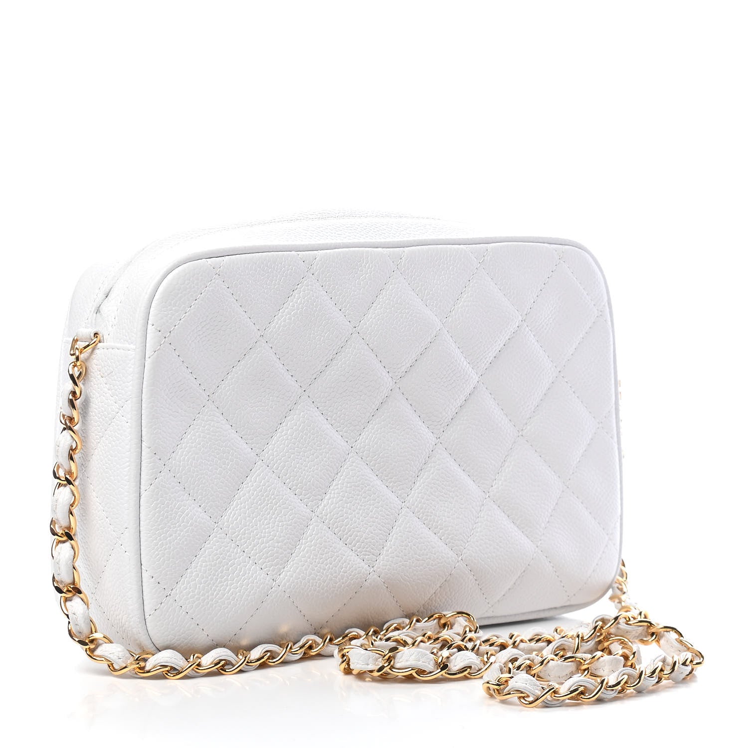 Chanel Caviar Quilted Camera Case White 2 of 13