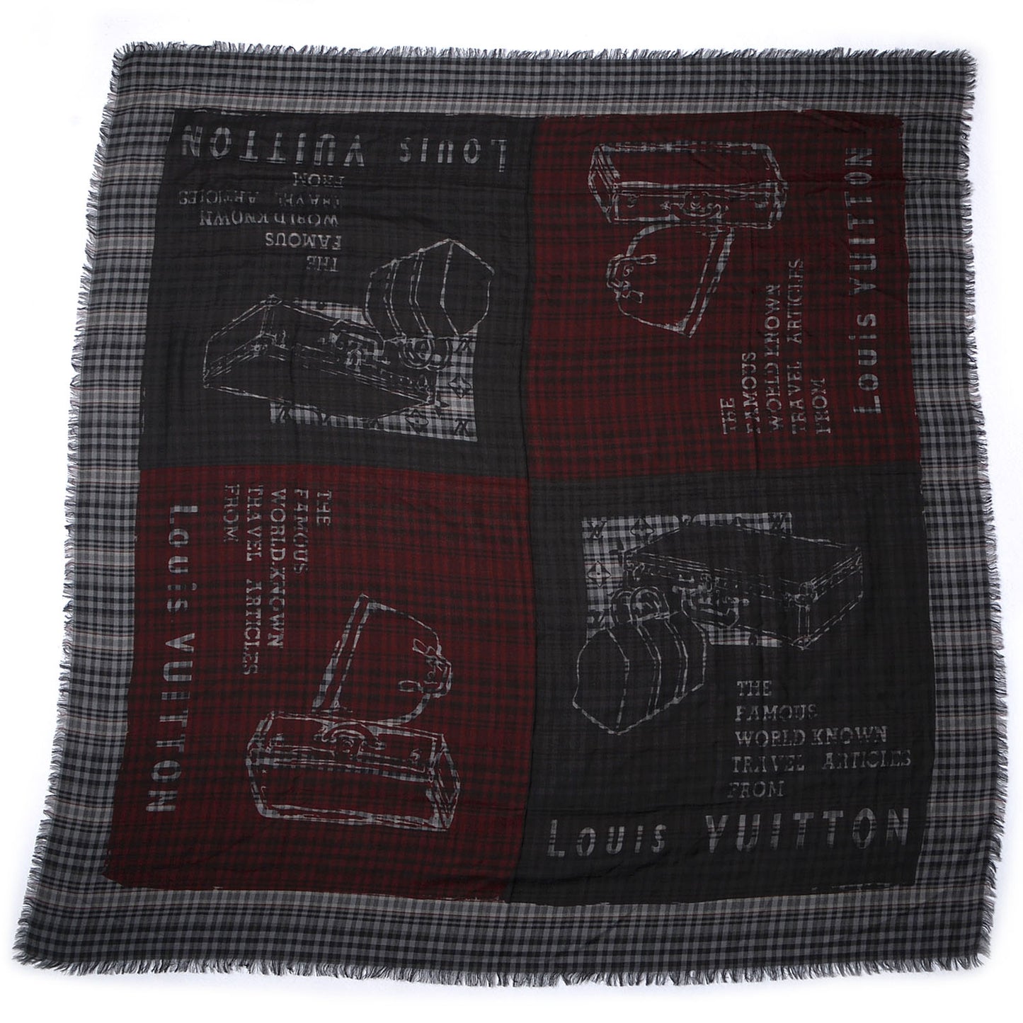 Mens Fleece Wool Silk Trunks Shawl Gris Rouge