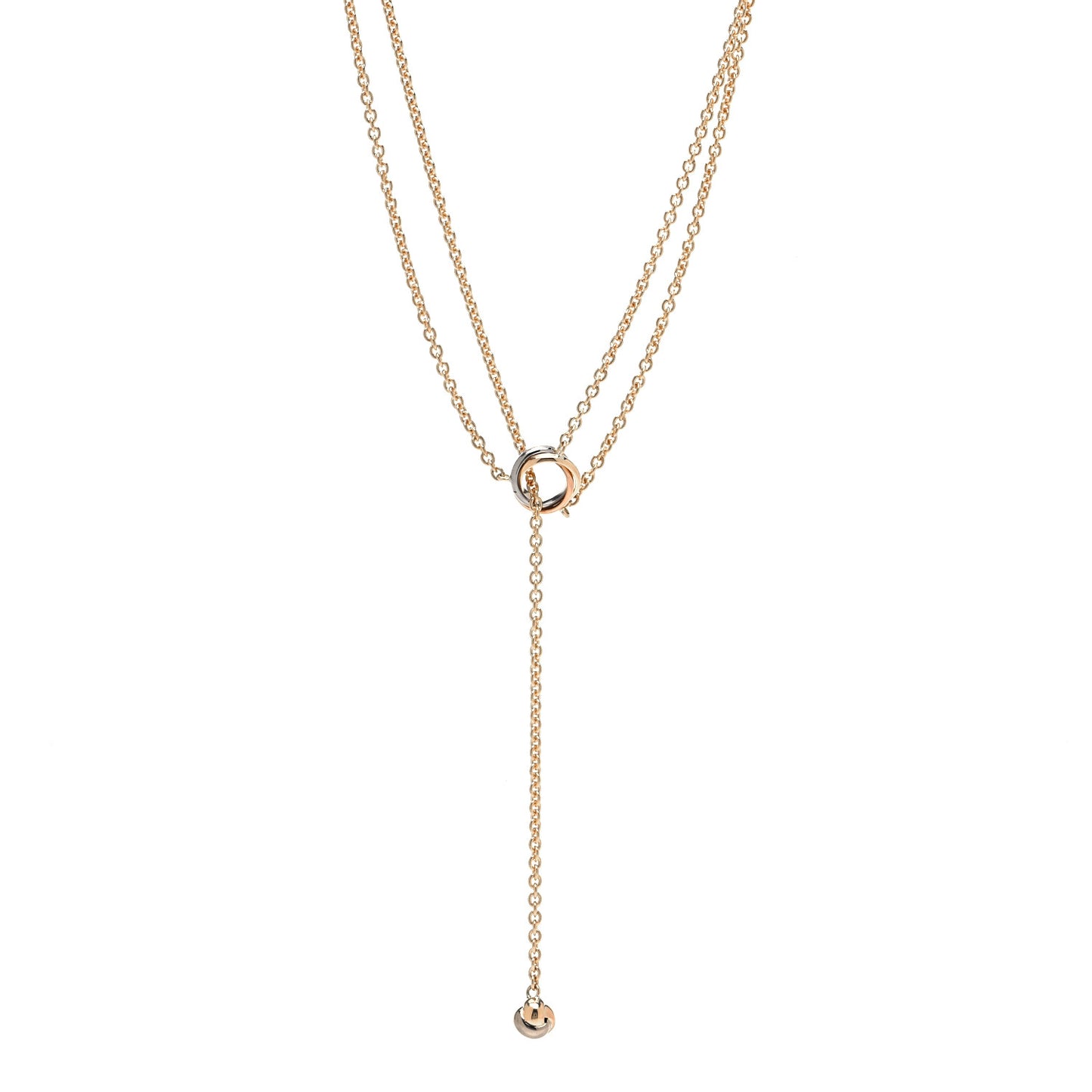 18K Pink Yellow White Gold Baby Trinity Pampilles Necklace