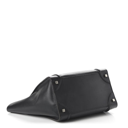 Celine Drummed Calfskin Mini Luggage Black 3 of 8