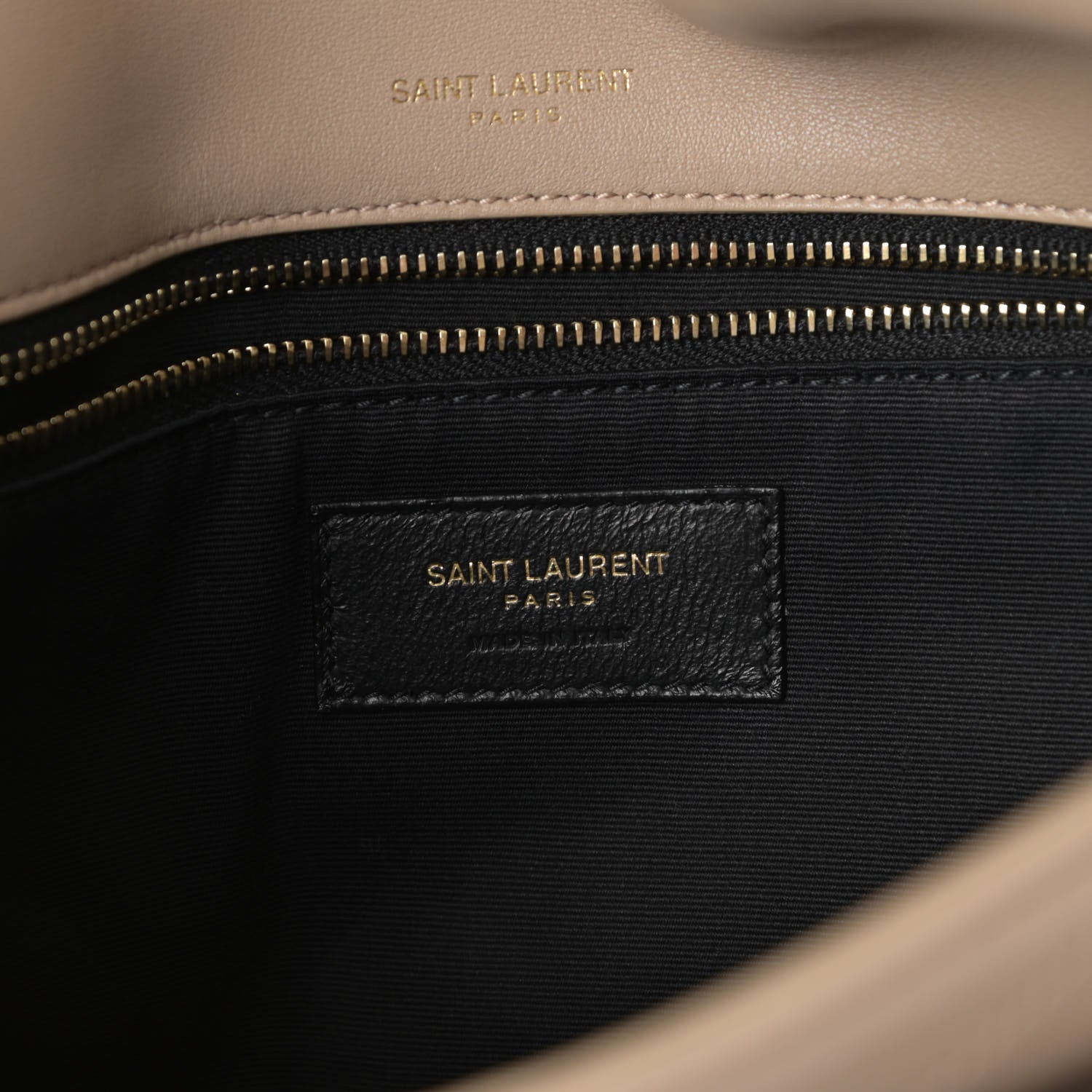 Saint Laurent Lambskin Matelasse Monogram Medium Niki Chain Satchel Dark Beige 6 of 9
