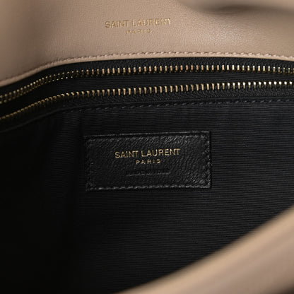 Saint Laurent Lambskin Matelasse Monogram Medium Niki Chain Satchel Dark Beige 6 of 9