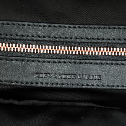 Alexander Wang Pebbled Calfskin Small Emile Soft Black Rose Gold Hardware 6 of 8