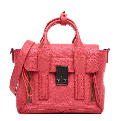 3.1 Phillip Lim Textured Calfskin Mini Pashli Satchel Raspberry 1 of 9