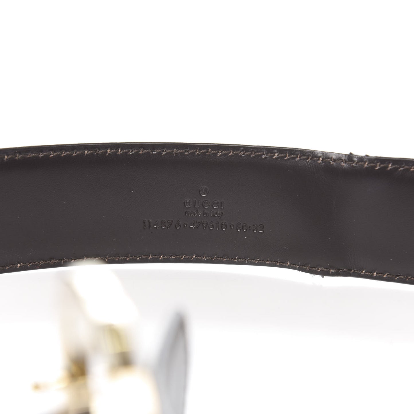 Metallic Guccissima Interlocking G Belt 80 32 Gold