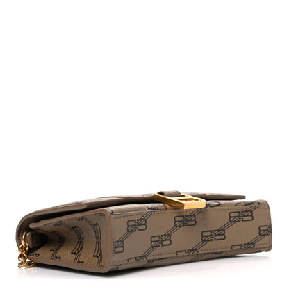 Balenciaga Coated Canvas BB Monogram Hourglass Chain Bag Beige Brown 4 of 10