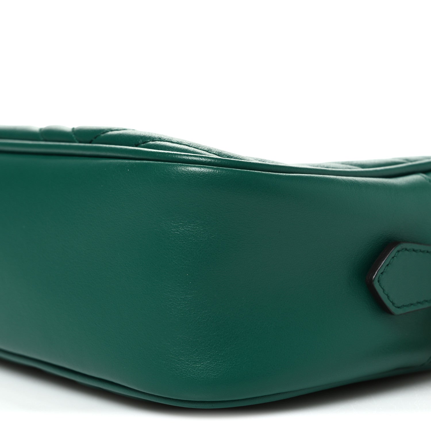 Gucci Calfskin Matelasse Small GG Marmont Chain Shoulder Bag Emerald Green 10 of 11