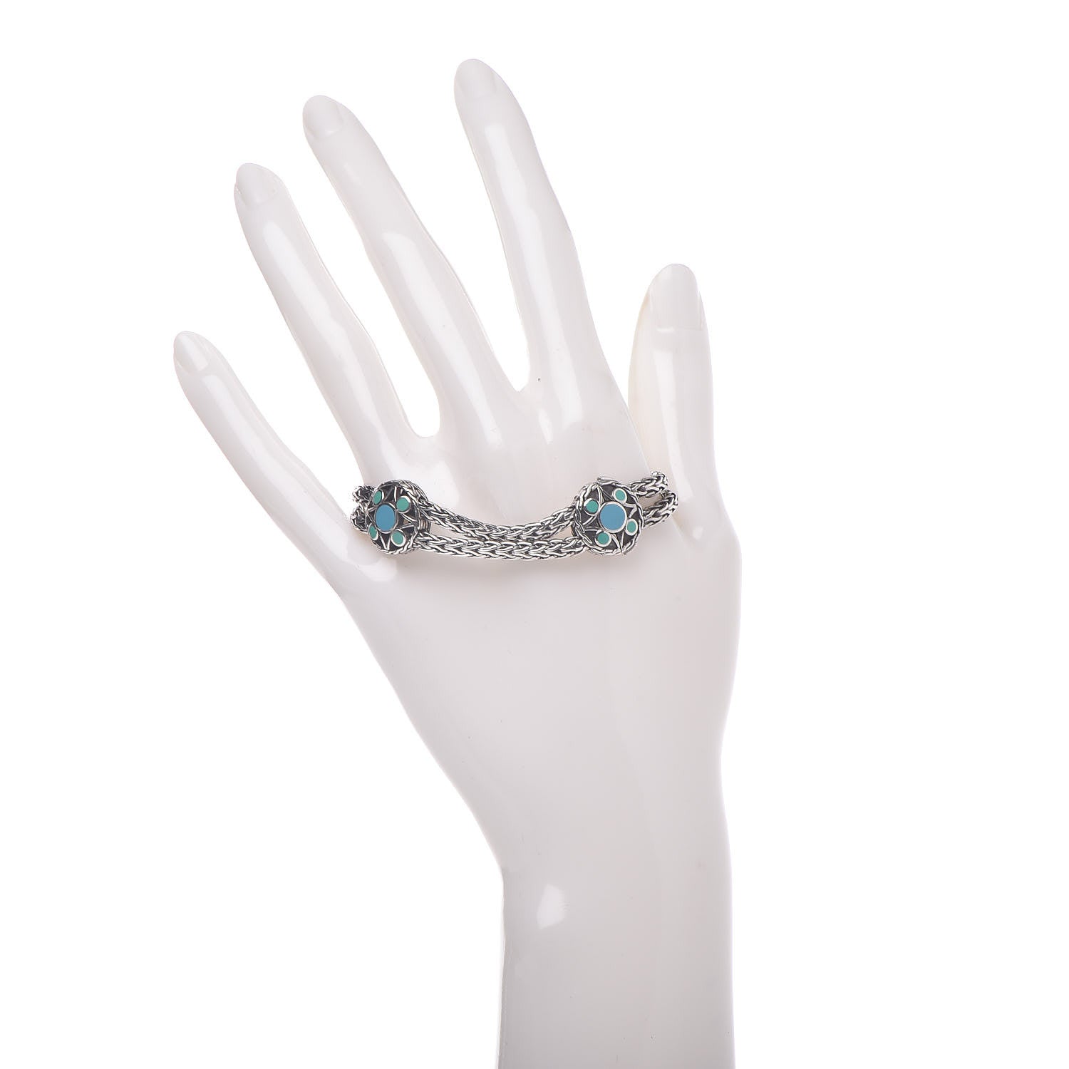 John Hardy Sterling Silver Enamel Station Bracelet 2 of 4