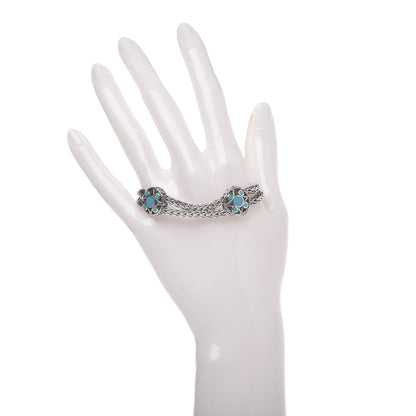 John Hardy Sterling Silver Enamel Station Bracelet 2 of 4