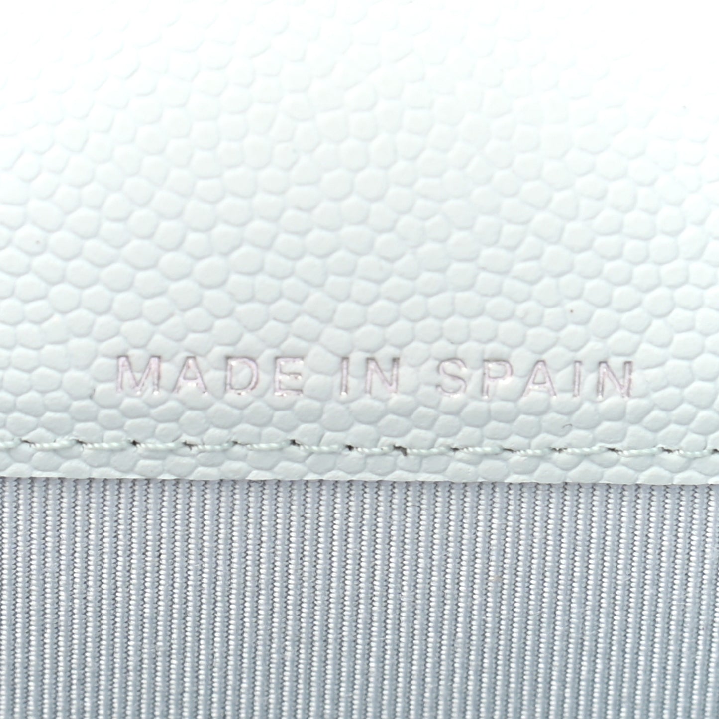 Caviar Quilted Flap Card Holder Wallet Light Blue
