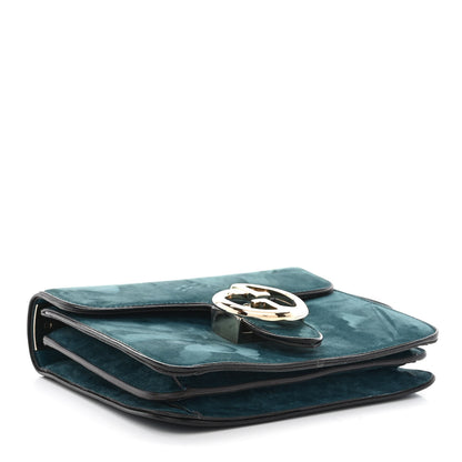 Gucci Suede Calfskin Small 1973 Shoulder Flap Bag Blue 5 of 12