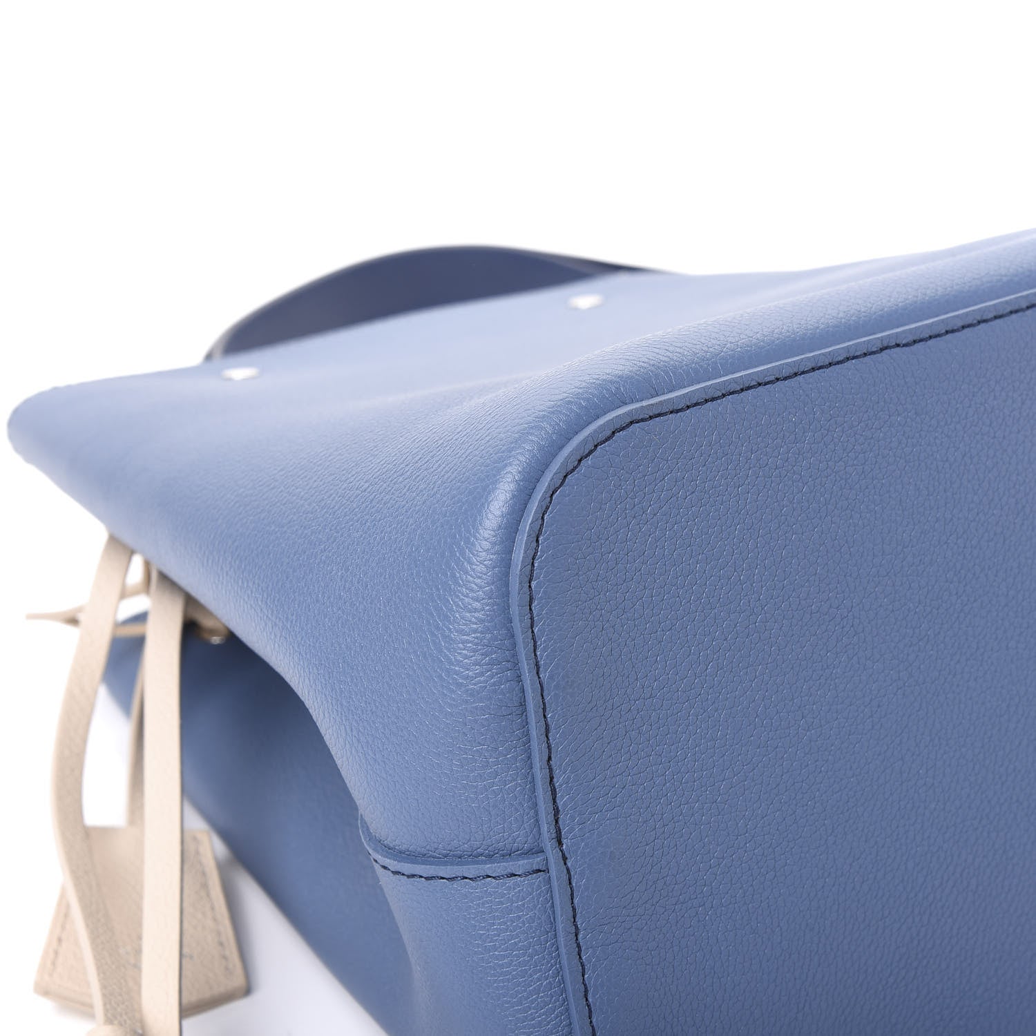 Louis Vuitton Calfskin Lockme Bucket Blue Jean 7 of 10