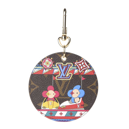 Louis Vuitton Monogram 2020 Christmas Animation Bumper Cars Round Coin Purse Coquelicot 1 of 6