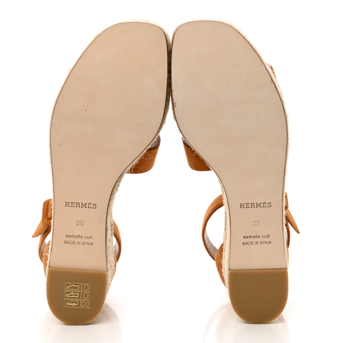 Suede Elda Espadrille Wedge Sandals 38 Naturel
