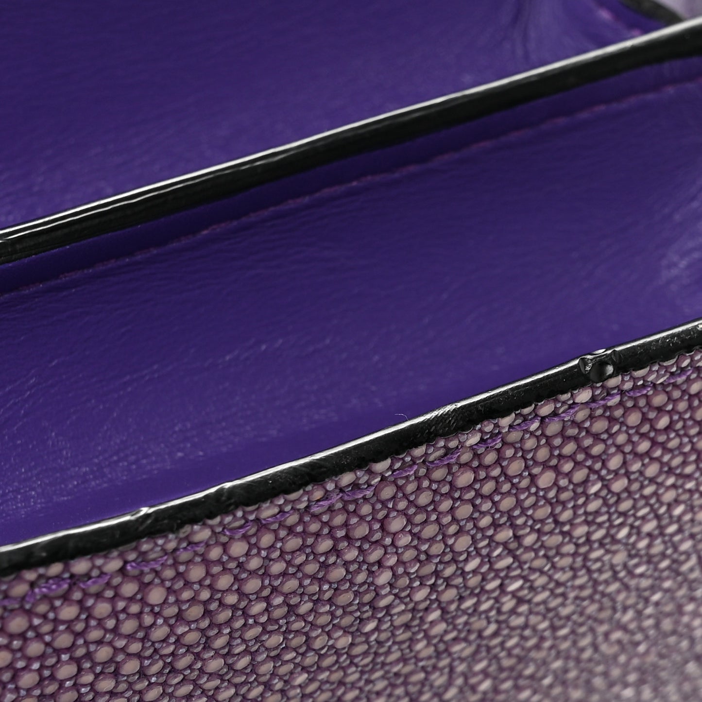 Calfskin Galuchat Serpenti Forever Shoulder Bag Purple