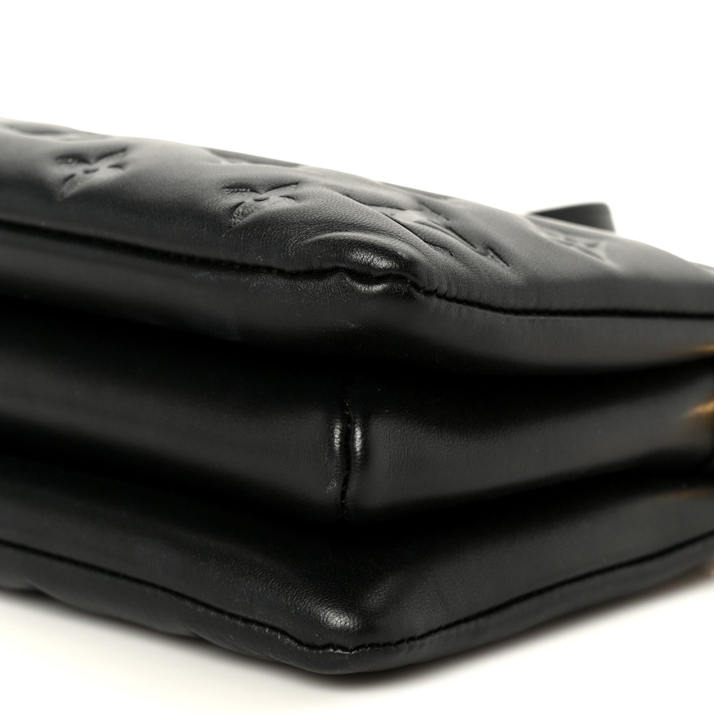Lambskin Embossed Monogram Coussin BB Black