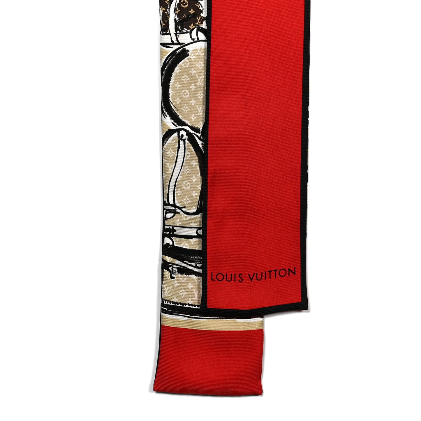 Silk Monogram Trunks Bandeau Brown