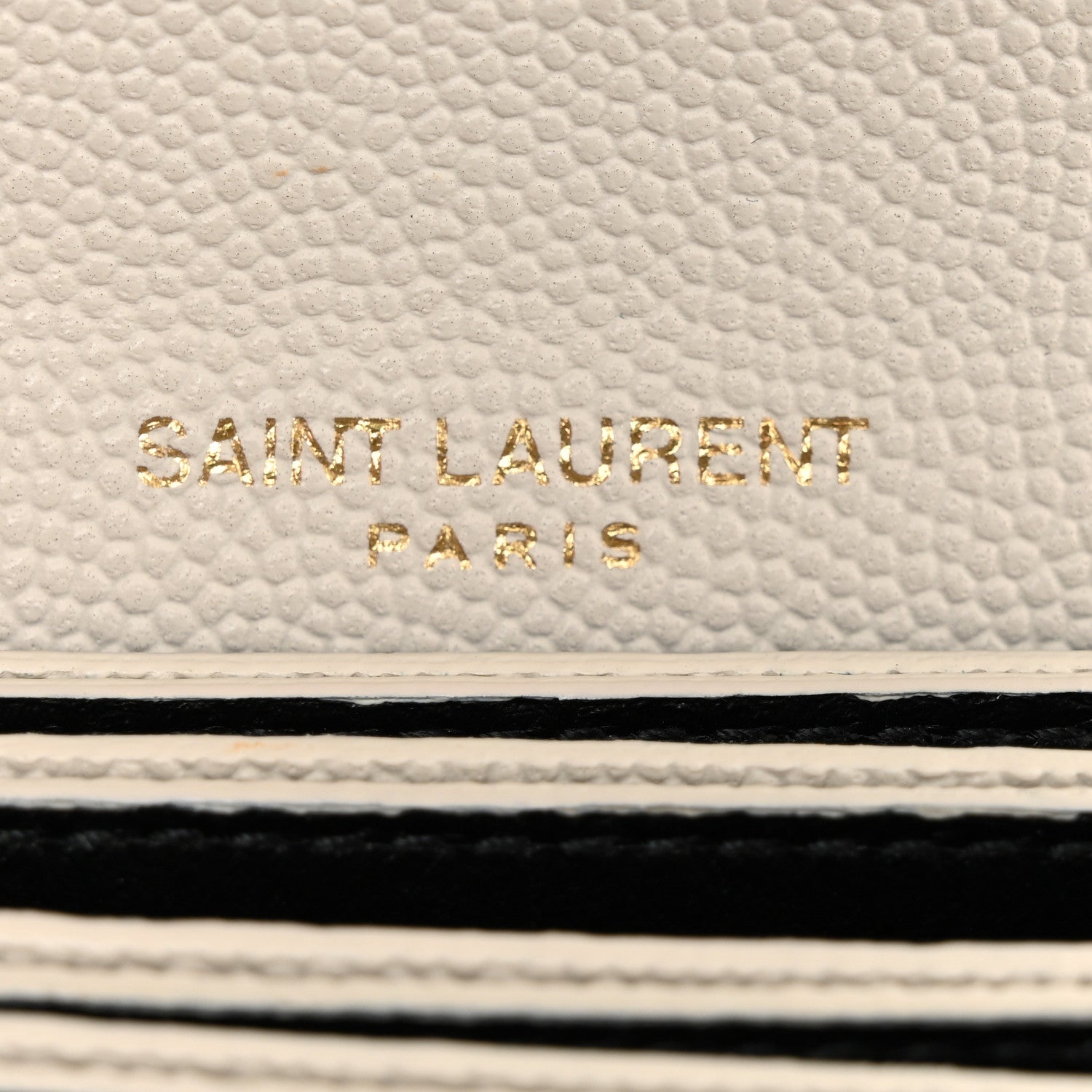 Saint Laurent Grain De Poudre Cassandre Uptown Business Card Case Crema Soft 6 of 9