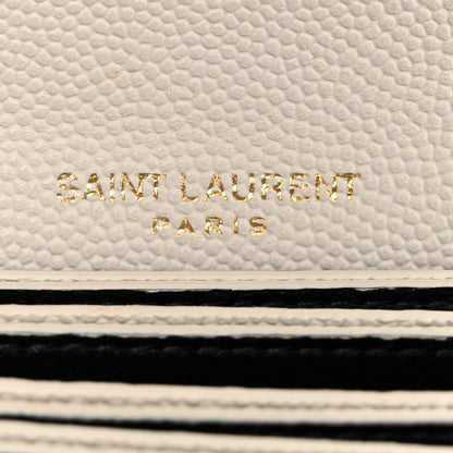 Saint Laurent Grain De Poudre Cassandre Uptown Business Card Case Crema Soft 6 of 9