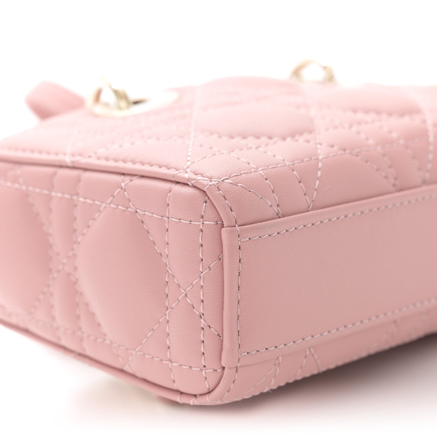 Lambskin Cannage Micro Lady D-Joy Rose De Vents
