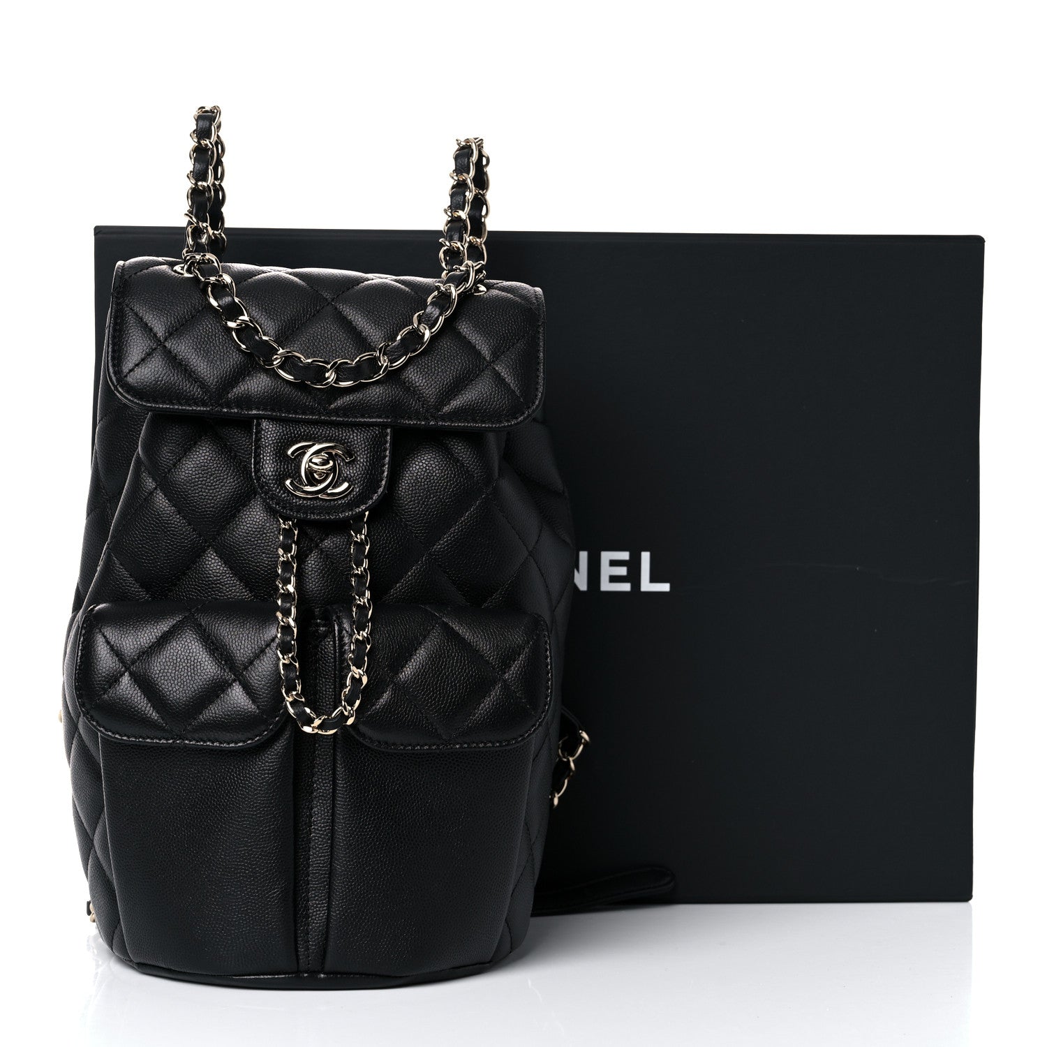Chanel Caviar Quilted Pockets Backpack Black 12 of 12