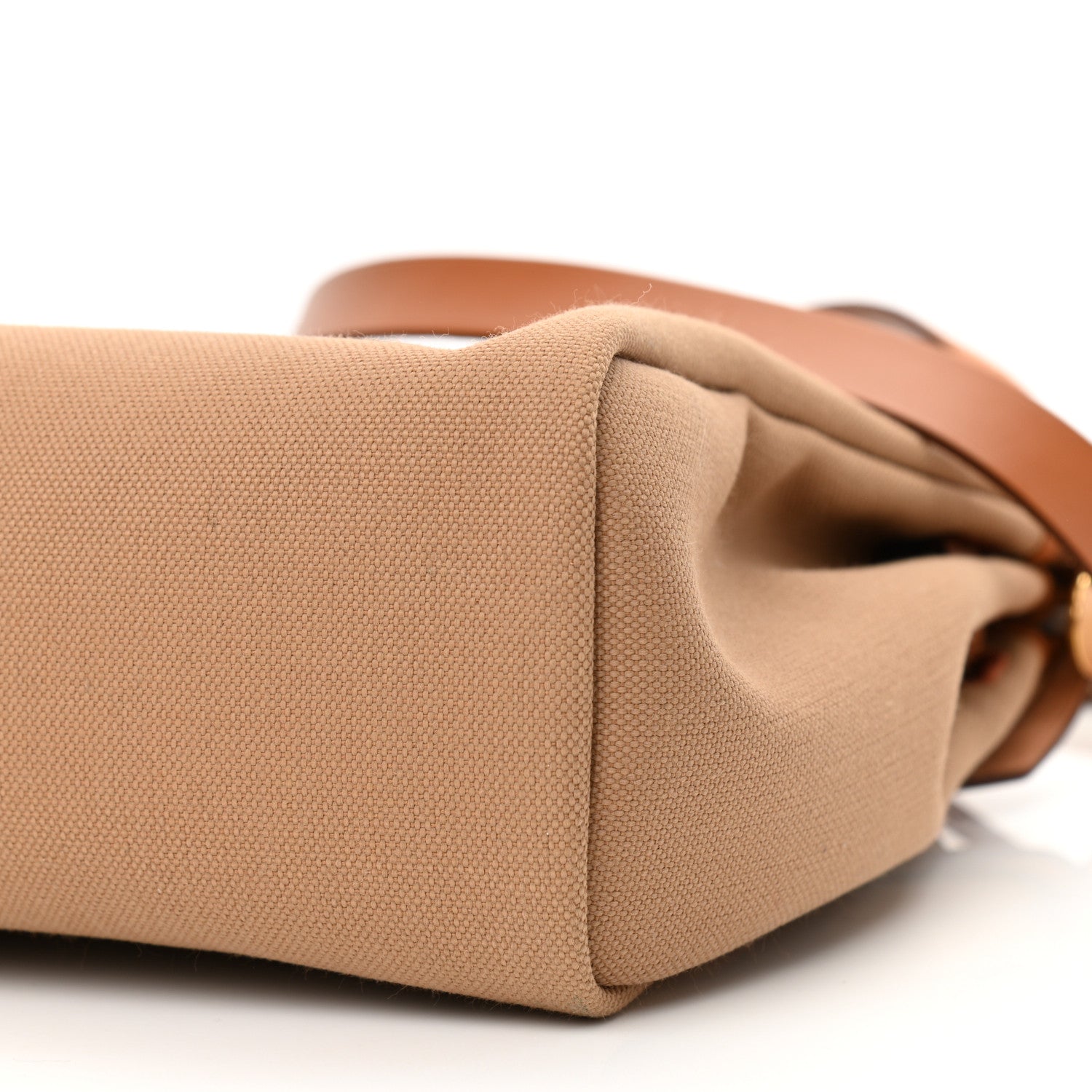 Hermes Military Toile Vache Hunter Herbag Zip Retourne 31 PM Chai Fauve 10 of 11