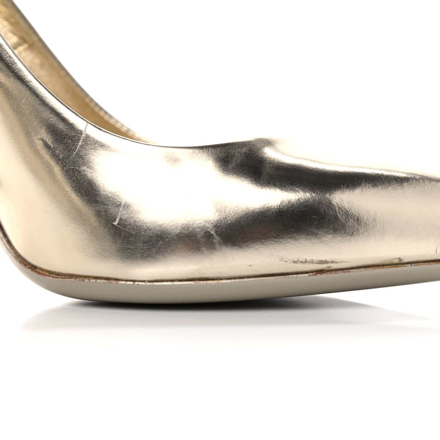 Saint Laurent Calfskin Clara Pumps 40 Gold 11 of 21